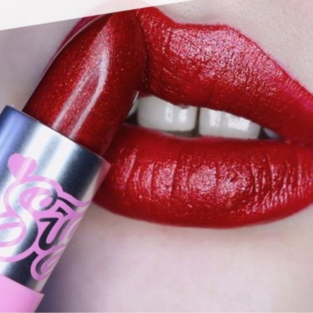 SUGARPILL Pretty Poison Lip Colour Petrol Red Metallic Sparkle New in Box